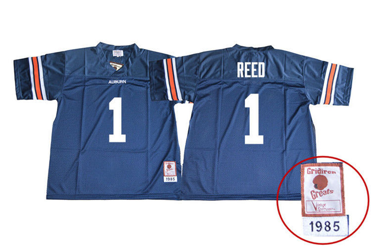 Auburn Tigers Men's Trovon Reed #1 Navy Stitched College 1985 Throwback NCAA Authentic Football Jersey JUZ3374ZT